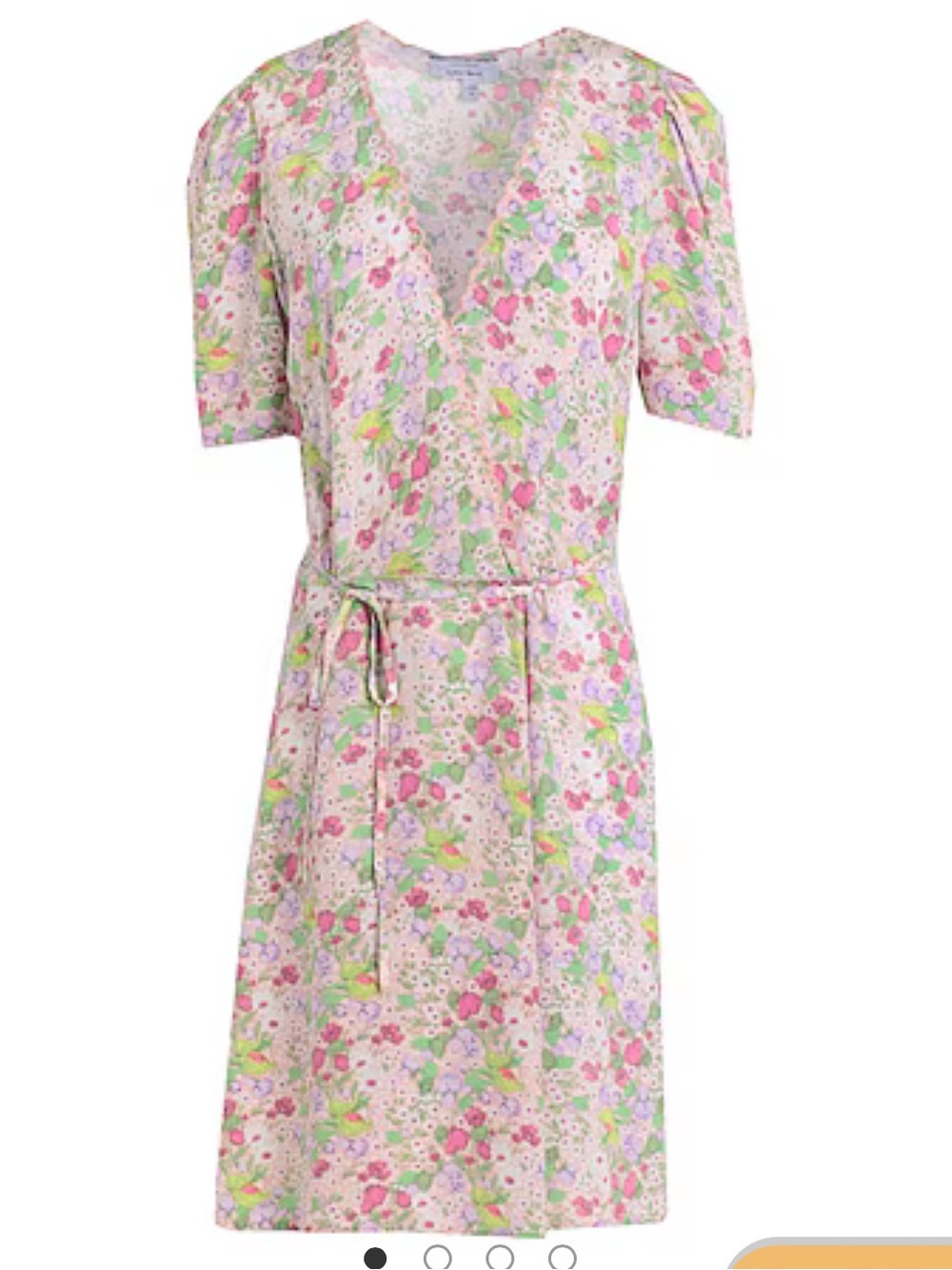 & other stories pink floral wrap dress